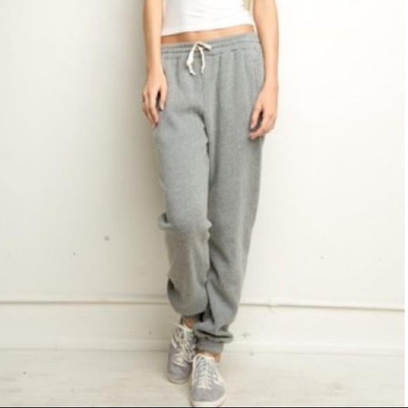 Brandy Melville Pants - Brandy Melville Light Gray Joggers